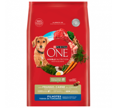 Ração Seca Purina One Frango e Carne para Cães Filhotes - 2kg