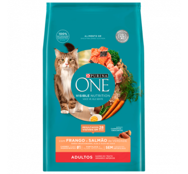 Ração Seca Purina One Frango e Salmão para Gatos Adultos - 500g