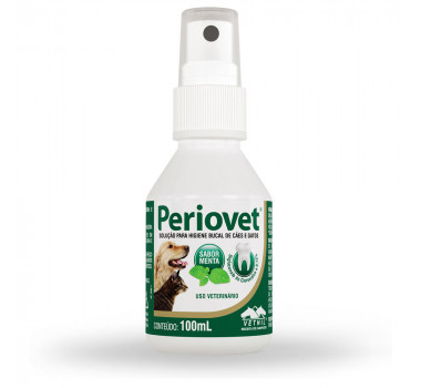 Higienizador Bucal Spray Periovet para Cães e Gatos- 100ml