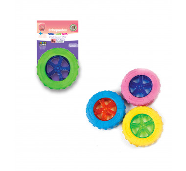 Brinquedo Super Premium Pneu Colorido Ultra Maciço 1205 Tex Toys para Cães - 1 unidade