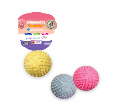 Brinquedo Bola Color com Cravo Borracha 1221 Tex Toys para Cães - 1 unidade