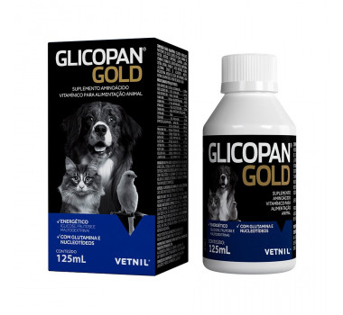 Suplemento Glicopan Gold Vetnil para Cães e Gatos - 125ml 
