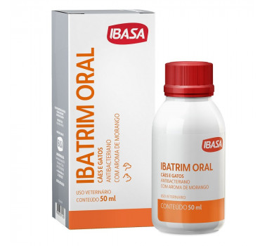 Antibacteriano Ibatrim Ibasa para Cães e Gatos - 50ml