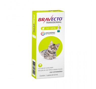 Antipulgas Bravecto Transdermal 112,5mg MSD para Gatos 1,2kg-2,8kg