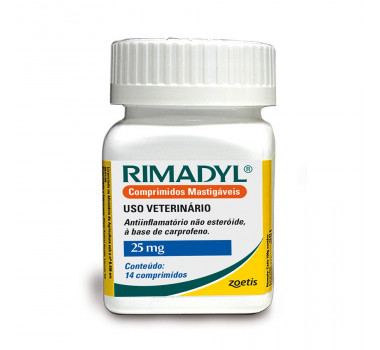 Anti-inflamatório Rimadyl 25mg Zoetis para Cães - 14 Comprimidos