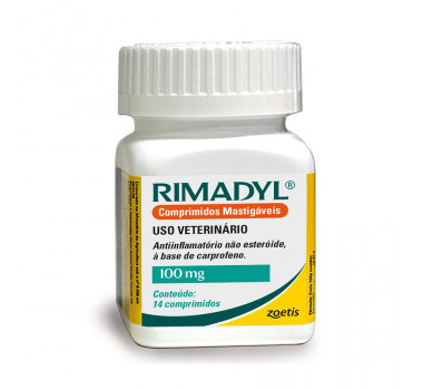 Anti-inflamatório Rimadyl 100mg Zoetis para Cães - 14 Comprimidos