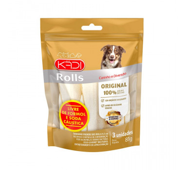 Petisco Rolls Kadi Original para Cães - 3 unidades