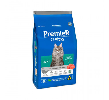 Ração Seca Premier Light para Gatos Adultos Salmão - 7,5kg
