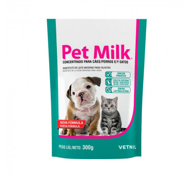 Suplemento Pet Milk Vetnil para Cães e Gatos Filhotes - 300g 