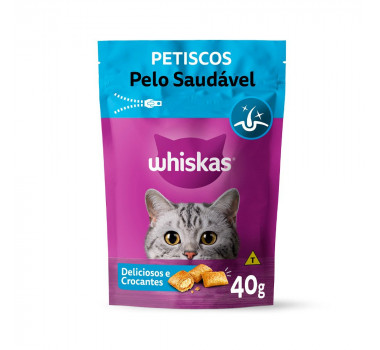 Petisco Whiskas Temptations Pelo Saudável para Gatos - 40g