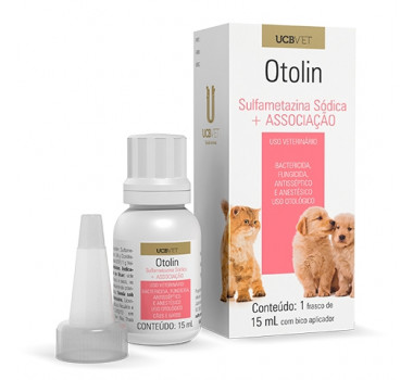 Solução Otológica Otolin UCBVET para Cães e Gatos - 15ml
