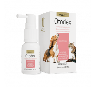 Antibiótico Otodex UCBVET para Cães e Gatos - 30ml
