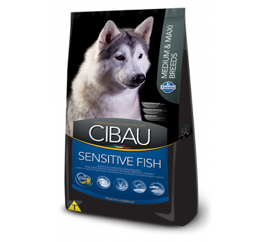 Ração Seca Cibau Sensitive Fish Adult Medium & Maxi Breeds Farmina para Cães Raças Médias e Grandes - 12Kg