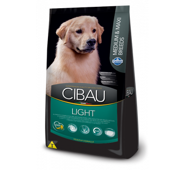 Ração Seca Cibau Light Adult Medium & Maxi Breeds Farmina para Cães Raças Médias e Grandes - 12Kg