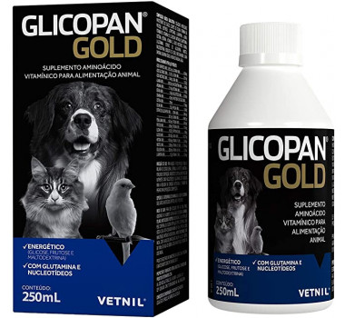 Suplemento Glicopan Gold Vetnil para Cães e Gatos - 250ml 