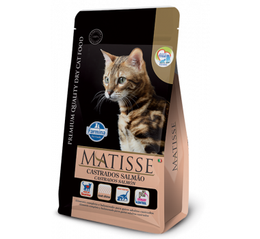 Ração Seca Matisse Salmão Farmina para Gatos Adultos Castrados - 2Kg
