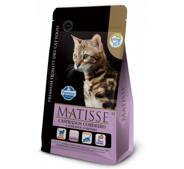 Ração Seca Matisse Cordeiro Farmina para Gatos Adultos Castrados - 7,5Kg