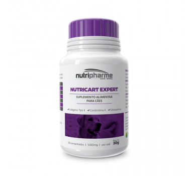 Suplemento Nutricart 1000mg Nutripharme para Cães - 30 comprimidos