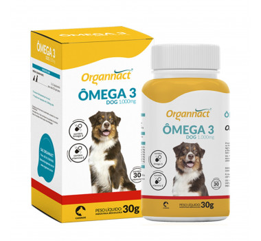 Suplemento Ômega 3 Dog 1000mg Organnact para Cães  