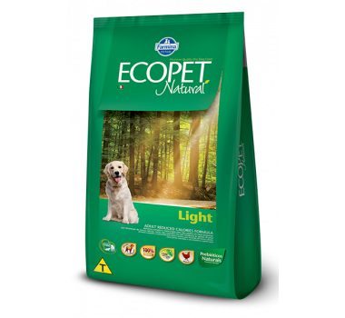 Ração Seca Ecopet Natural Light Farmina para Cães Adultos - 15Kg