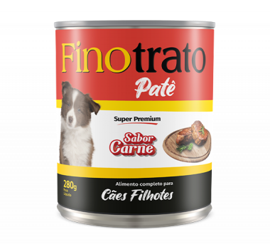 Ração Úmida Lata Finotrato Patê Carne para Cães Filhotes - 280g
