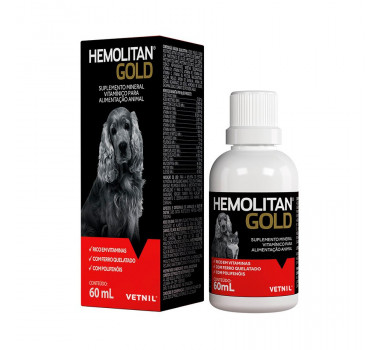 Suplemento Hemolitan Gold Vetnil para Cães e Gatos - 60ml 