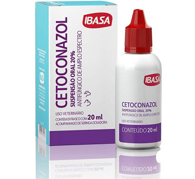 Cetoconazol Suspensão Oral 20% Ibasa para Cães - 20ml