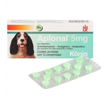 Anti-inflamatório Aplonal 5mg Konig para Cães - 12 comprimidos