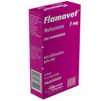 Anti-inflamatório Flamavet 2mg Agener União para Cães - 10 comprimidos