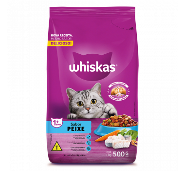 Ração Seca Whiskas Peixe para Gatos Adultos - 500g