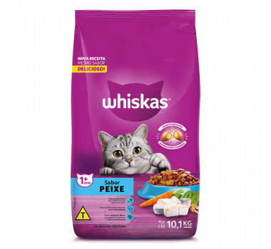 Ração Seca Whiskas Peixe para Gatos Adultos - 10,1kg