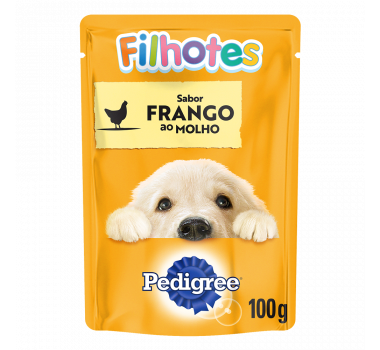 Ração Úmida Sachê Pedigree Frango ao Molho para Cães Filhotes - 100g