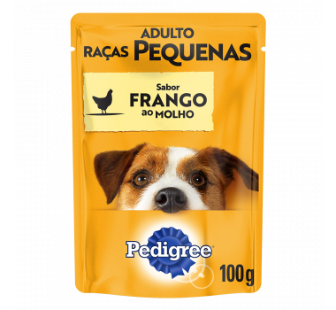Ração Úmida Sachê Pedigree Frango ao Molho para Cães Adultos de Porte Pequeno - 100g