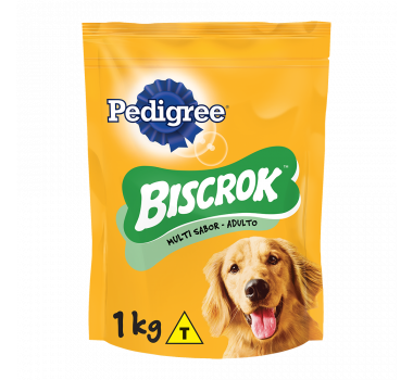 Biscoito Biscrok Multi Pedigree para Cães Adultos - 1Kg