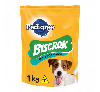 Biscoito Biscrok Pedigree para Cães Adultos Porte Pequeno - 1Kg