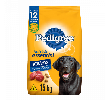 Ração Seca Pedigree Nutrição Essencial Carne para Cães Adultos - 15kg