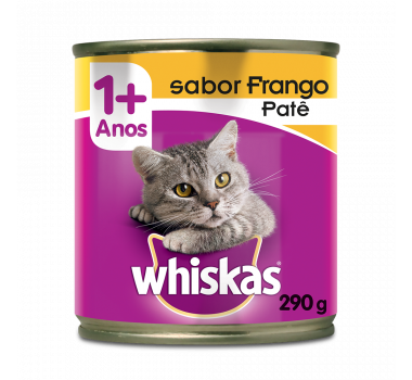 Ração Úmida Lata Whiskas Patê Frango para Gatos Adultos - 290g