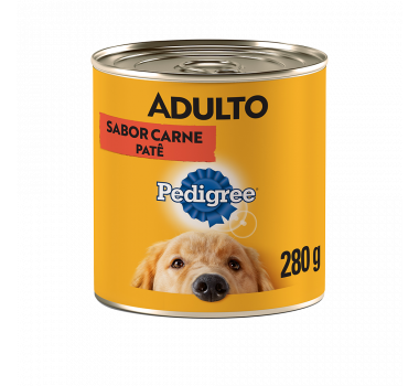 Ração Úmida Lata Pedigree Patê Carne para Cães Adultos - 280g