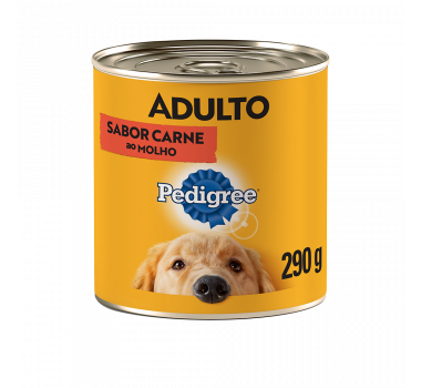 Ração Úmida Lata Pedigree Carne ao Molho para Cães Adultos - 290g