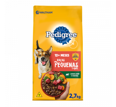 Ração Seca Pedigree para Cães Adultos Raças Pequenas - 2,7Kg