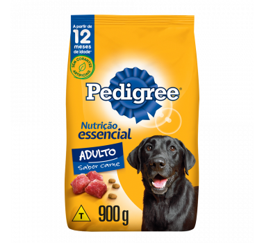 Ração Seca Pedigree Nutrição Essencial Carne para Cães Adultos - 900g