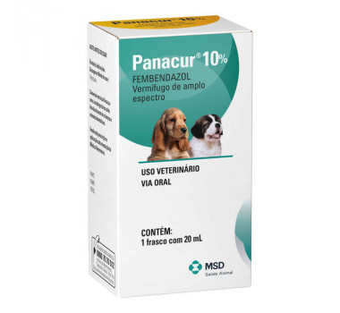 Vermífugo Suspensão Oral Panacur 10% MSD para Cães - 20ml