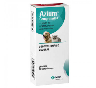 Anti-inflamatório Azium MSD para Cães e Gatos - 20 Comprimidos