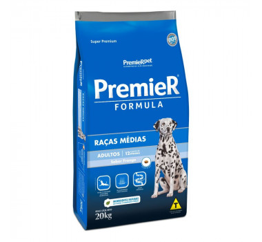 Ração Seca Premier Formula Frango para Cães Adultos Porte Médio - 20kg