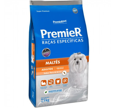 Ração Seca Premier Raças Específicas para Cães Maltes Adultos  - 7,5kg