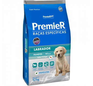 Ração Seca Premier Raças Específicas para Cães Labrador Filhotes - 12Kg