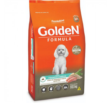 Ração Seca Golden Fórmula Frango e Arroz para Cães Adultos Porte Pequeno - 10,1Kg