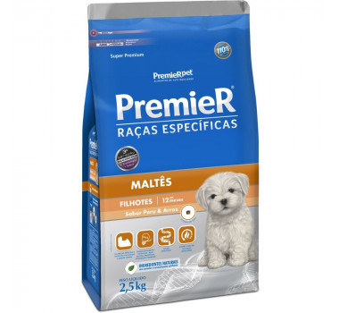 Ração Seca Premier Raças Específicas para Cães Maltes Filhotes - 2,5Kg