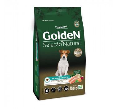 Ração Seca Golden Seleção Natural para Cães Adultos Porte Pequeno Frango & Arroz - 10,1Kg