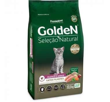 Ração Golden Seleção Natural para Gatos Filhotes com Sabor de Frango - 10,1kg
